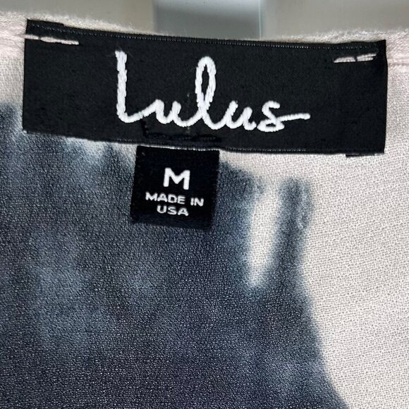 Lulus Medium Rayon Drape Tie Dye Long Sleeve Blouse Top Flowy Boho - Picture 5 of 6